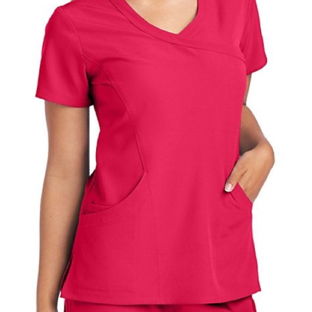 Pinkish Red Skechers vitality scrub set, top XS, pants S - Picture 2 of 9